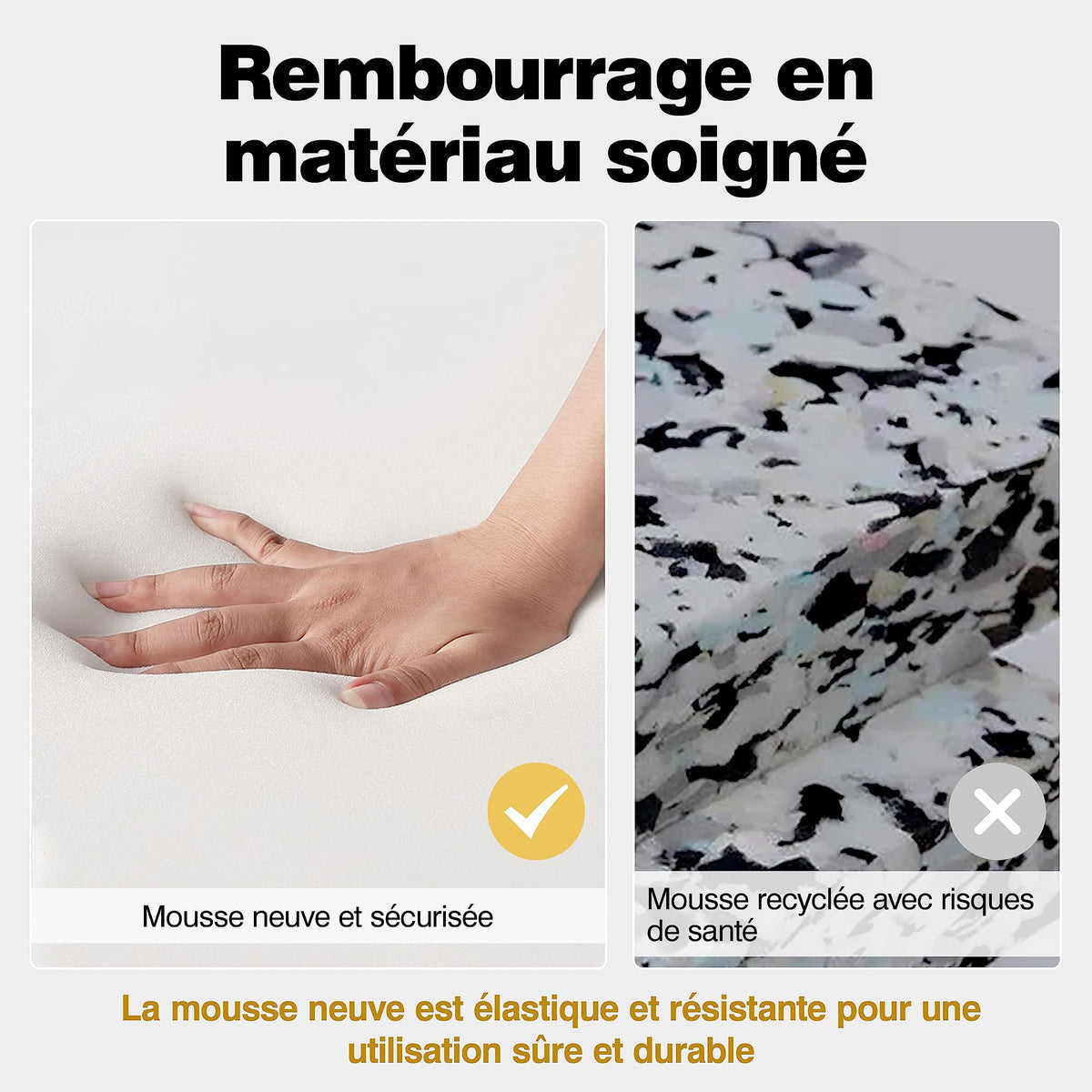 Fauteuil Salon Tissu Bouclette - Dossier Haut Enveloppant - Pieds Métal Effet Bois - Pliable