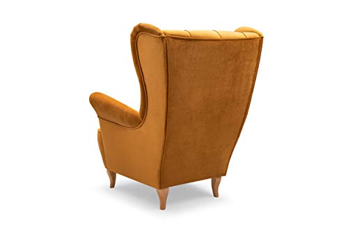 Housse Extensible Pour Fauteuil à Oreilles - Lot De 2 Pièces (dossier + Coussin), Polyester/élasthanne | Protection Anti-taches, Lavable Machine - 7