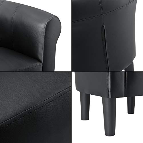 Lot De 4 Chaises Scandinaves Design Simili Cuir Matelassé Pieds Bois 06C