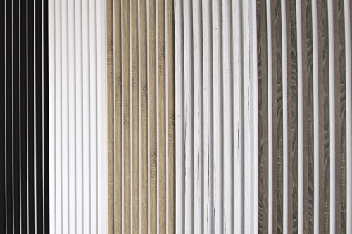 HEXIM Panneau à lamelles HDPS Polystyrène - Lamelles Revêtement mural  Panneaux acoustiques Panneaux muraux Imitation bois - (1 panneau -  structure
