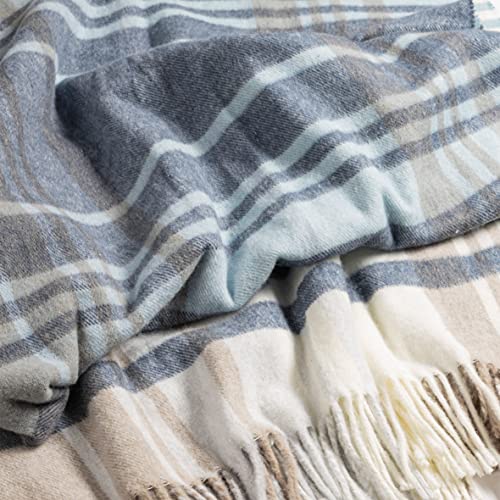 Baroni Home Plaid en Mélange de Coton Carré, Plaid Chaud de Canapé, Couverture Made in Italy, Couverture Hiver et Mi-Saison, Bleu et Beige, 130x170 cm Baroni Home Plaid en Mélange de Coton Carré, Plaid Chaud de Canapé, Couverture Made in Italy, Couverture Hiver et Mi-Saison, Bleu et Beige, 130x170 cm