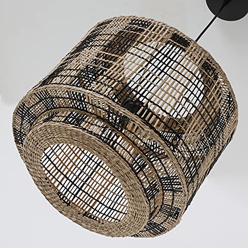 Lampada A Sospensione In Bambù Halong Ø52cm | Plafoniera Intrecciata Naturale Per Soggiorno E Camera, Stile Bohémien E Scandinavo - 3