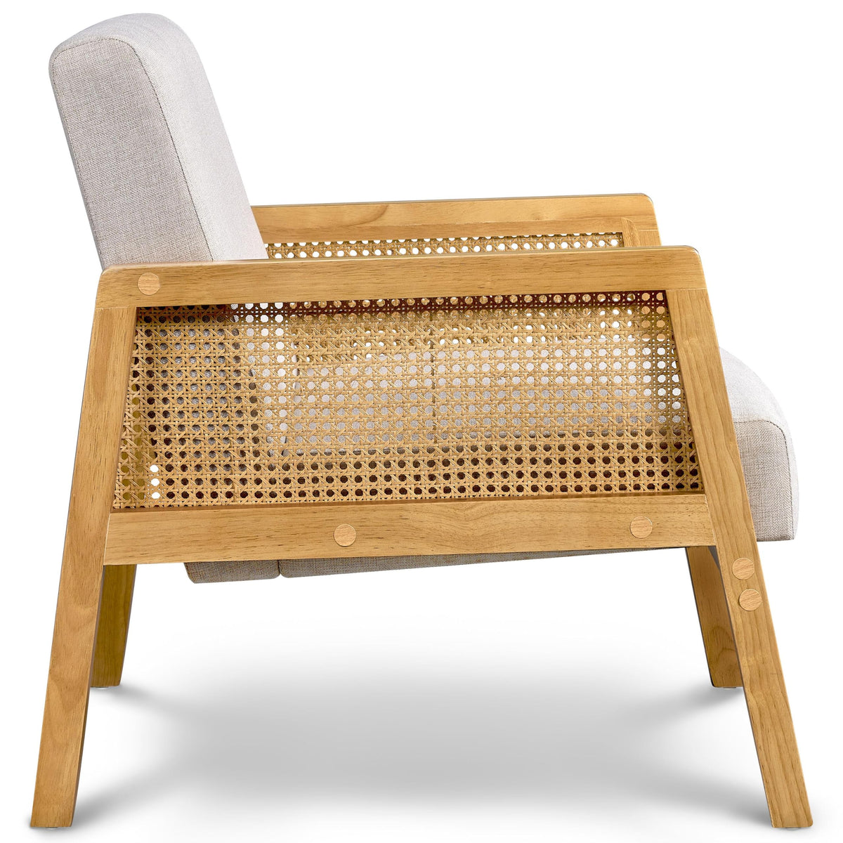 Fauteuil Salon Similicuir Abician Avec Cadre Bois Et Pieds Z - Siège Bureau Ou Chambre Élégant