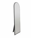 Dmora - Miroir Zaniah, Verre miroité, Objet d'ameublement Mural, Décoration avec Miroir, 50x2h160 cm, Noir