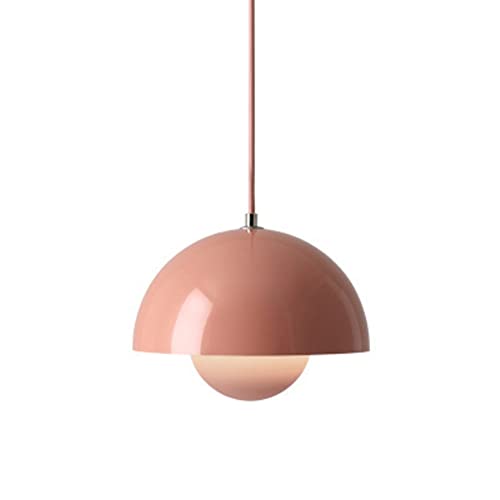 LEGZIT Lampe Suspendue de Style Nordique pour Restaurant,Lampe Suspendue en métal,Mini 1 Lampe Macaron Moderne de Couleur Rose