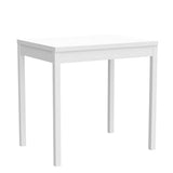 icreo Table extensible moderne économise de l'espace SATURNO blanc frêne 80 x 60/120 cm **ARRIVA MONTÉ**