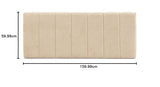 marcKonfort Tête de lit tapissée Creta 160x60cm Couleur Beige, Rembourrée de Mousse, brodé Effet capitonné, 8cm d'épaisseur, Système de Fixation Inclus.