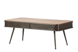 Adda Home Table Basse, Bois Métal, Marron/Noir, 140X71X54 CM