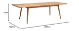 Atmosphera - Table à Manger Extensible Digha - L.200-250 - Naturel - Bois