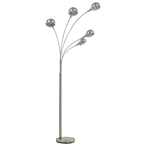 Lampadaire Sur Pied VidaXL - Bois Récupéré Et Fer, Abat-jour Réglable, Douille E27, Multicolore