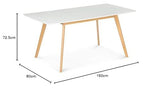 IDMarket - Table scandinave Extensible Rectangle Inga 4-6 Personnes Blanche 120-160 cm