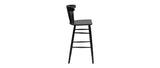 Miliboo Tabouret de Bar Vintage à barreaux Noir Mat H65 cm Daria