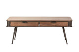 Adda Home Table Basse, Bois Métal, Marron/Noir, 140X71X54 CM