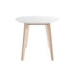 Miliboo Table Ovale Blanche et Bois Clair L150 cm Leena