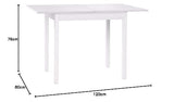 icreo Table extensible moderne économise de l'espace SATURNO blanc frêne 80 x 60/120 cm **ARRIVA MONTÉ**