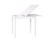 icreo Table extensible moderne économise de l'espace SATURNO blanc frêne 80 x 60/120 cm **ARRIVA MONTÉ**