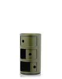 Kartell Componibili, Conteneur 3 éléments, Vert, Base ronde