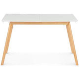 IDMarket - Table scandinave Extensible Rectangle Inga 4-6 Personnes Blanche 120-160 cm