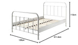 Vipack NYBE1214 Bed, Metal, White, 211,2x128x112 cm