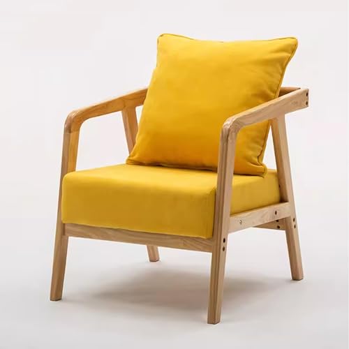 Sohodoo Fauteuil Vintage, Chaise Longue de Salon, Chaise d Sohodoo Fauteuil Vintage, Chaise Longue de Salon, Chaise d'appoint Moderne, Chaise de détente avec Cadre en Bois, Lin for Salon/Chambre à Coucher(Color:C)