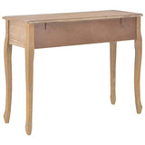 vidaXL Table de Console et Coiffeuse avec 3 Tiroirs Table de Maquillage Meuble de Chambre à Coucher Couloir Salon Entrée Salle à Manger Bureau Maison Marron