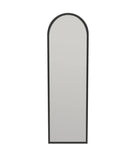Dmora - Miroir Zaniah, Verre miroité, Objet d'ameublement Mural, Décoration avec Miroir, 50x2h160 cm, Noir