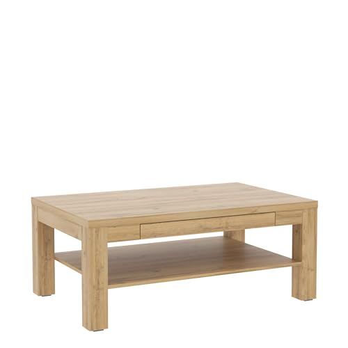 Forte Möbel Forte Havanna Table Basse Vieilli 110 x 45 x 70 cm, Bois d'ingénierie Métal Plastique, Vieux chêne, 110 x 45 x 70 cm