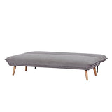 EVERGREENWEB - Canapé convertible en matelas Clic Clac | Canapé Lit 3 places Style Scandinave Design moderne | Canapé rembourré avec pieds escamotables et pieds en bois | Click Velvet Gris