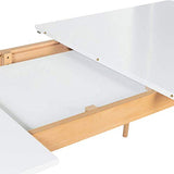 IDMarket - Table scandinave Extensible Rectangle Inga 4-6 Personnes Blanche 120-160 cm