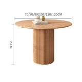 GLDWEY Table Salle à Manger Ronde 2-4 Personnes pour Salon Cuisine Bois Massif, Table de Cuisine Table Basse de Loisirs Meubles de Restaurant Table de Salle à Manger Disponible(Size:70cm,Color:Blanc)