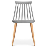 Menzzo Lot de 2 chaises scandinaves Trouville Gris 8311agrey