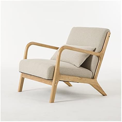 Chaises d Chaises d'appoint, Fauteuil en Tissu Moderne, Chaise d'appoint rembourrée Moderne, Fauteuil Confortable pour Chambre à Coucher, Pieds en Bois Massif, Fauteuil Nordique, Maison, cha
