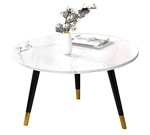 Table Ronde en Bois, Table Basse plaquée en marbre de Grande Surface, Table de Bar de Restaurant, Facile à Assembler (Taille : 60 * 60 * 45 cm, Couleur : Blanc) Table Ronde en Bois, Table Basse plaquée en marbre de Grande Surface, Table de Bar de Restaurant, Facile à Assembler (Taille : 60 * 60 * 45 cm, Couleur : Blanc)