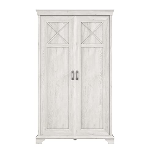 Forte Armoire, Bois d'ingénierie, décor pin Blanc, 66,2 x 123 x 210,3 cm