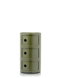 Kartell Componibili, Conteneur 3 éléments, Vert, Base ronde