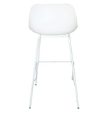 ALTEREGO Tabouret Snack mi-Hauteur Design Blanc 47x42,5x90 cm