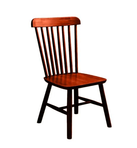 AWC Windsor Chaise de cuisine, de campagne, en bois, de salle à manger, de style scandinave, vintage, marron foncé