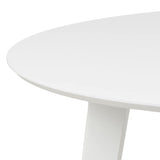 AC Design Furniture Roxanne Table à Manger pour 4 Personnes en Blanc 105 x 76 cm - Table de Cuisine avec Peinture Blanche - Style rétro Moderne pour Salle à Manger - Table à Manger Ronde