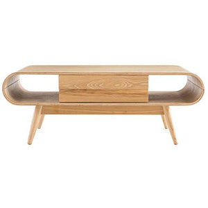 Miliboo Table Basse rectangulaire avec rangements scandinave Bois Clair L120 cm BALTIK