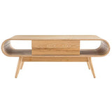 Miliboo Table Basse rectangulaire avec rangements scandinave Bois Clair L120 cm BALTIK