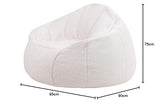 Icon Pouf Fauteuil en Sherpa, Pouf Geant de Salon, Pouf pour Adultes