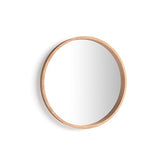 MOBILI FIVER, Miroir Rond Olivia, diamètre 64, Bois Rustique, Made in Italy