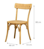 Biscottini Chaise Thonet Vintage L48xPR55xH88 - Salle à Manger en Bois - Cuisine Shabby Chic - Bureau - Meubles de Cuisine