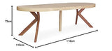 Menzzo Table a Manger avec Pied de Table Metal | Table Ronde Extensible Salle a Manger ou Cuisine avec Pied Central| Bois, Metal | Myriade |Diamètre 110 cm x H75 cm Dépliée: L110 x P160-210-260 x H75