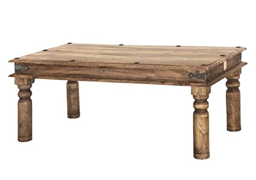 Table Basse 110x60cm - Bois Massif de Palissandre huilé - Style Colonial/Ethnique - Leeds #27