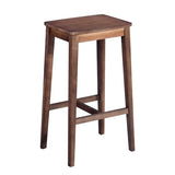 Urban Meuble Lot de 2 Tabourets de Bar Vintage en Bois Massif pour Salle à Manger, Salon, Bar, Bois de Pin, Marron, 40 x 30 x 73 cm