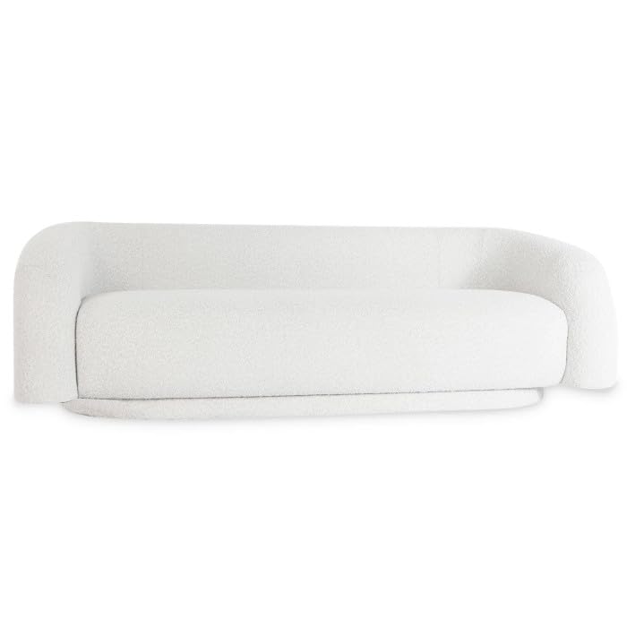 Paris Prix - Canapé 3 Places Bouclette kerio 210cm Beige Paris Prix - Canapé 3 Places Bouclette kerio 210cm Beige