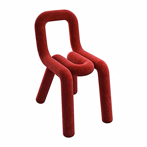Chaise longue nordique moderne rouge pour une seule personne, design minimaliste créatif pour la maison, les loisirs, la salle à manger