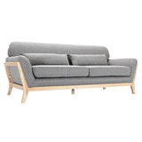 Miliboo Canapé scandinave 3 Places en Tissu Gris et Bois Clair Yoko