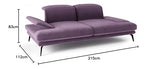 Siblo Canape 2 Places - Deli 2 Collection Meubles de Salon - Confortable Canapé Convertible - Canapé 2 Places - Violet - 215x112x83 cm